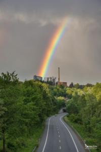 Regenbogen über der Zuckerfabrik Warburg