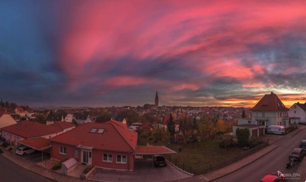 Abendrot über Warburg